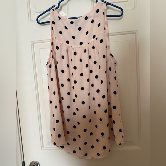 Torrid light pink polka dot sleeveless blouse women’s plus size 0 - Picture 2 of 4